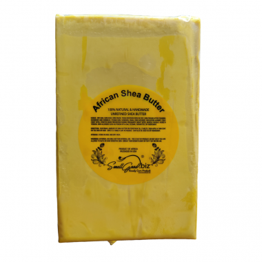 SmellGood - Totally Natural, Pure & Unrefined African Shea Butter in 5 LB bag, Yellow Color