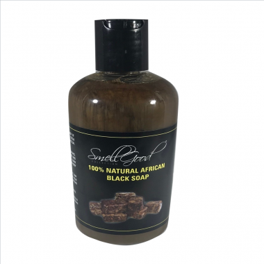 SmellGood - African Black Soap Liquid, 8oz Bottle
